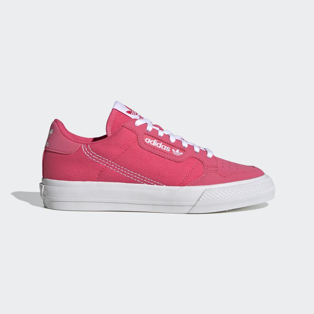 Adidas Boys' Continental Vulc Originals Shoes Pink/Black Ireland EG0510